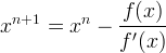 Newton Raphson Iteration equation 2